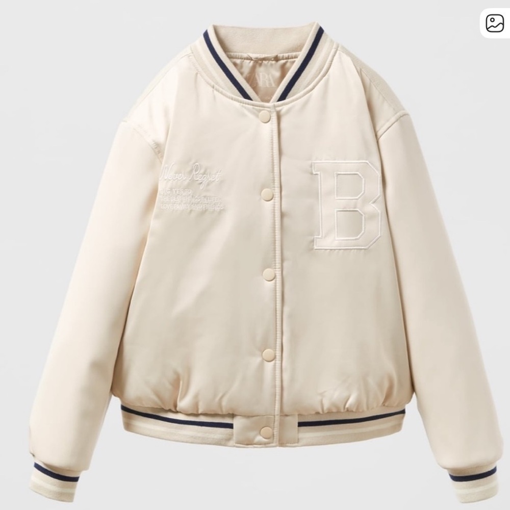 Zara Kids Varsity Bomber Jacket